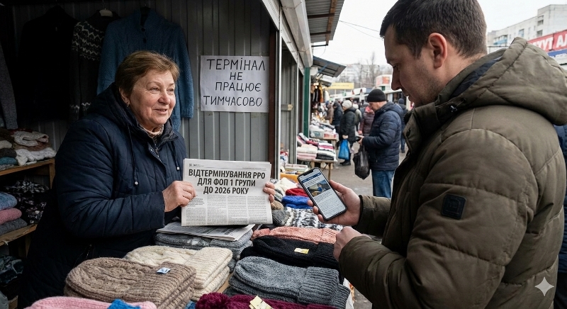 Термінали для ФОП 1 групи відтерміновано: воєнний стан + 3 місяці після (рішення 29.12.2025)