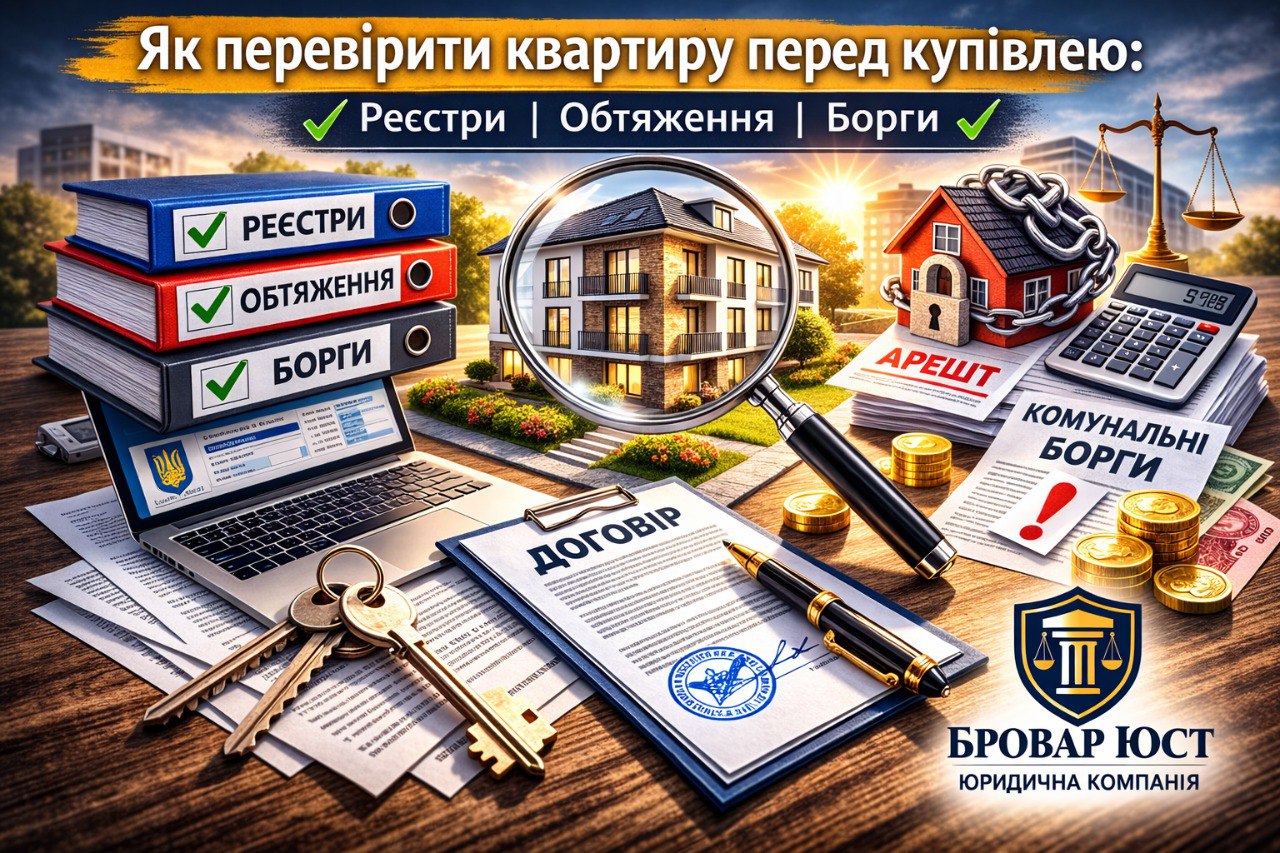 Як перевірити квартиру перед купівлею: реєстри, борги по комуналці 🏠⚖️ 1 Як перевірити квартиру перед купівлею у 2026 році: реєстри, обтяження, борги по комуналці | Бровар Юст