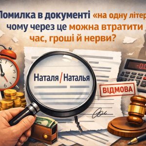 Помилка в документі на одну літеру: що робити у 2026 році | Бровар Юст