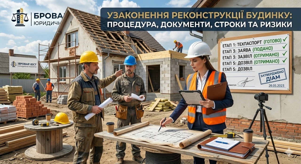 Узаконення реконструкції будинку 1 Узаконення реконструкції будинку у Броварах: ціна від 30000 грн, строки від 1,5 місяця | Бровар Юст