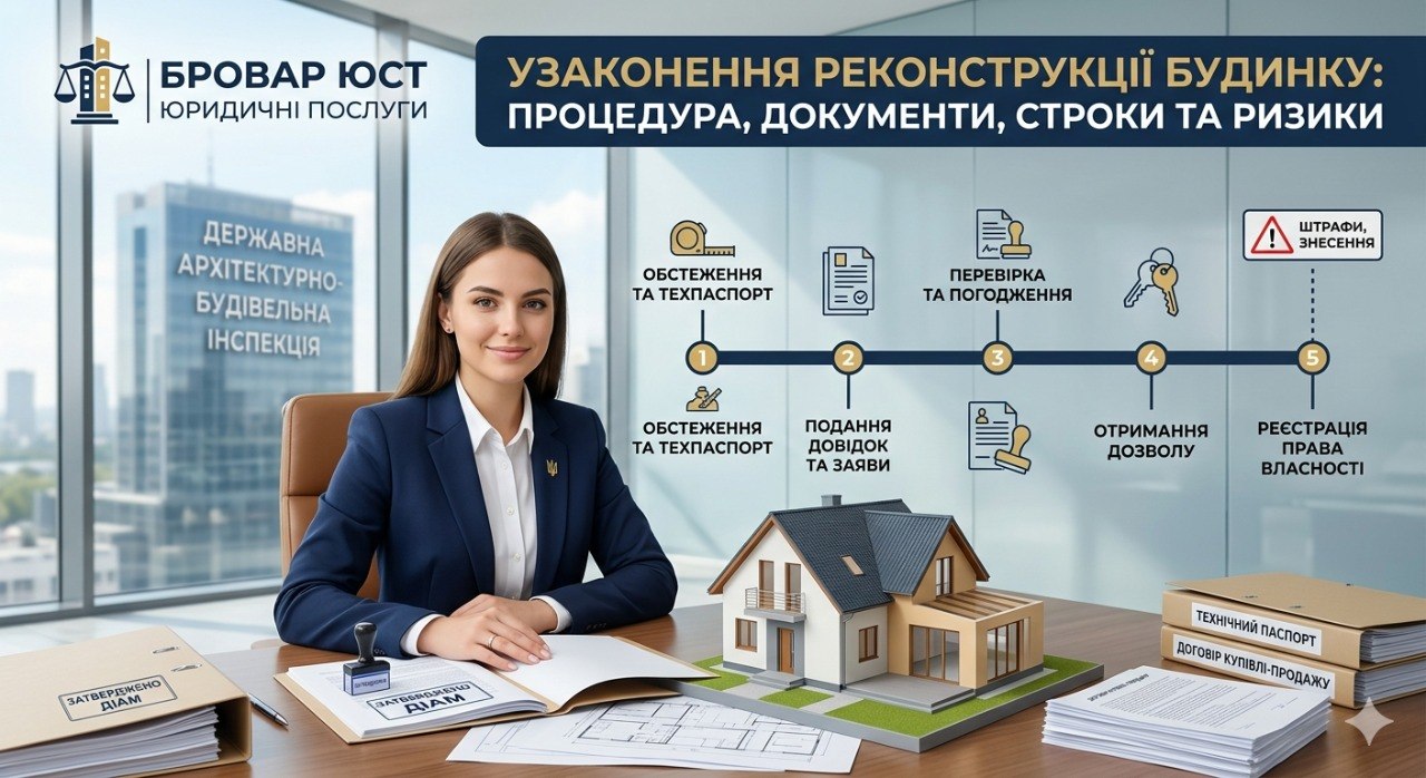 Узаконення реконструкції будинку: процедура, документи, допомога юриста | Бровар Юст