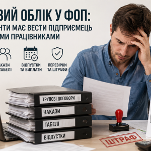 Кадровий облік у ФОП: що перевіряє Держпраці та які документи потрібно мати у 2026 році 6 Кадровий облік у ФОП: які документи має вести підприємець із найманими працівниками
