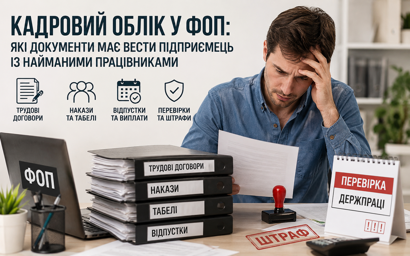 Кадровий облік у ФОП: які документи має вести підприємець із найманими працівниками