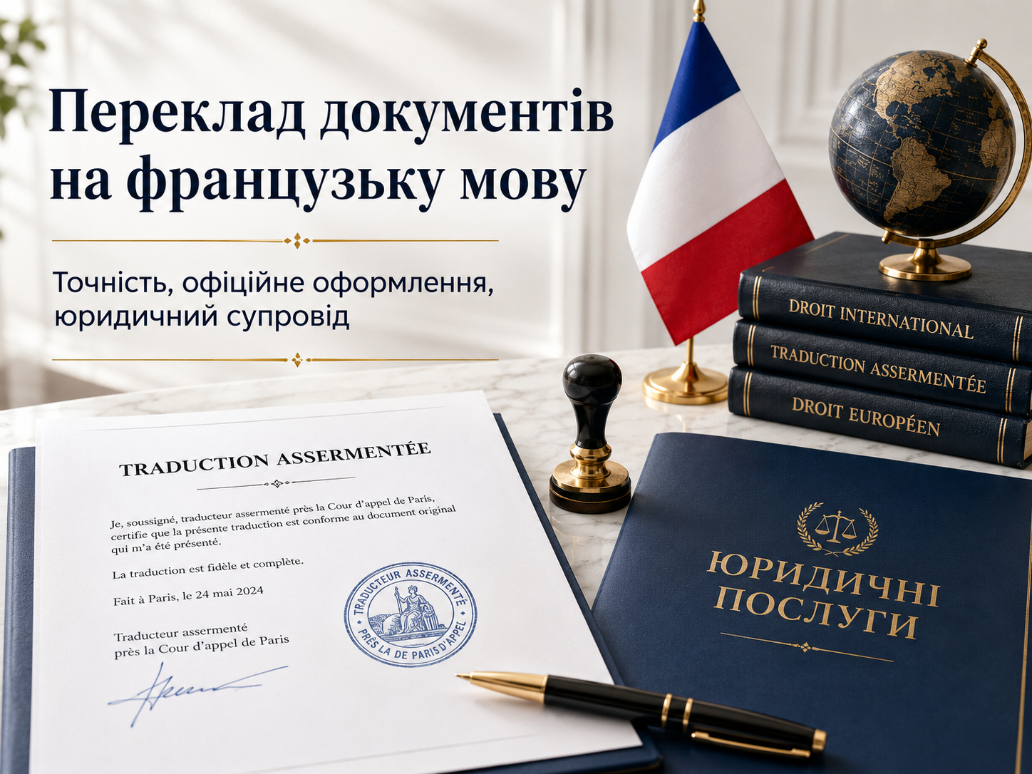 Переклад документів на французьку мову | Нотаріальний переклад — Бровар Юст