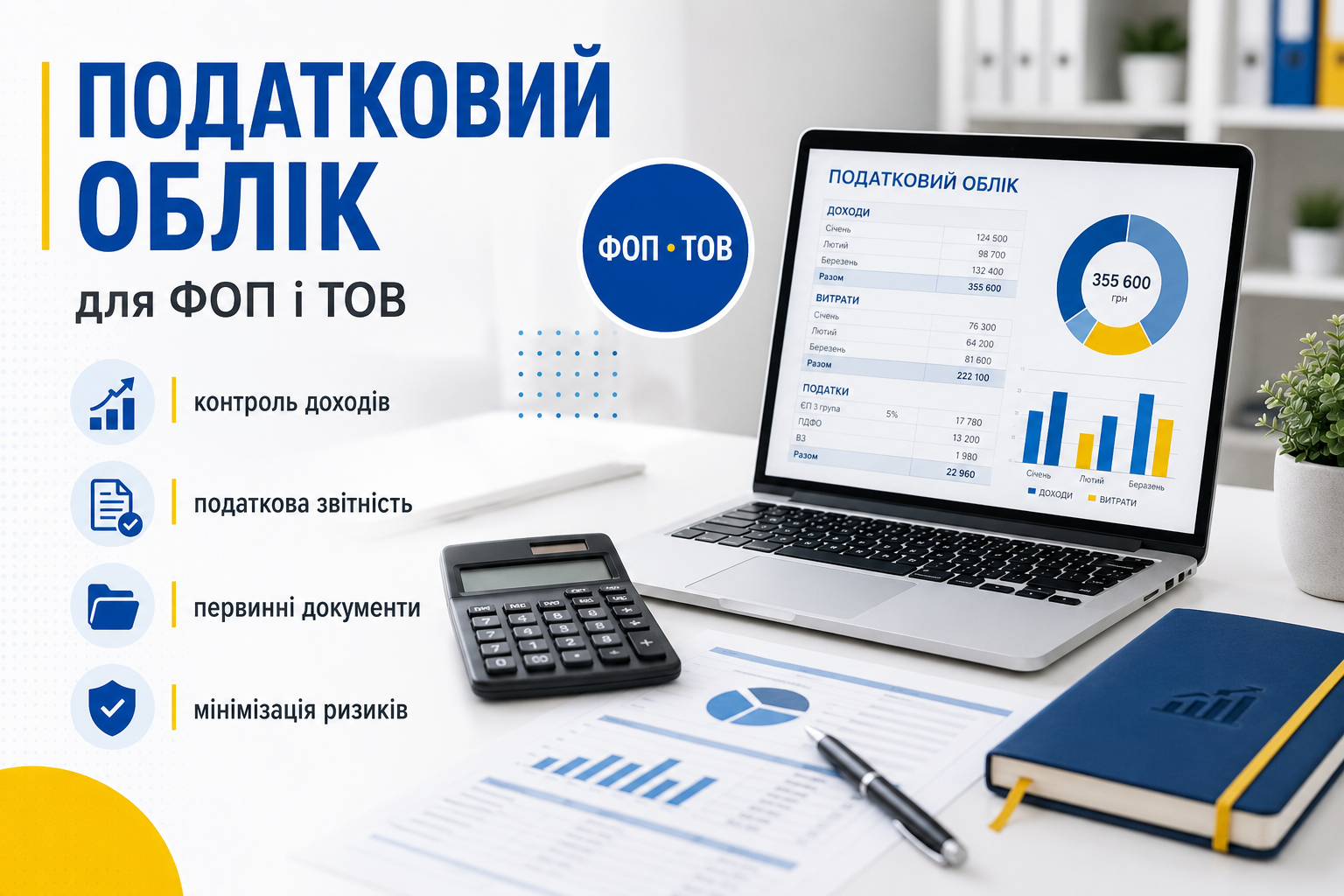 Податковий облік: ведення, правила, ризики та допомога бізнесу