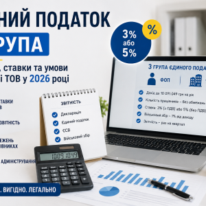 ТОВ єдиний податок 3 група: звітність, податки, строки подання