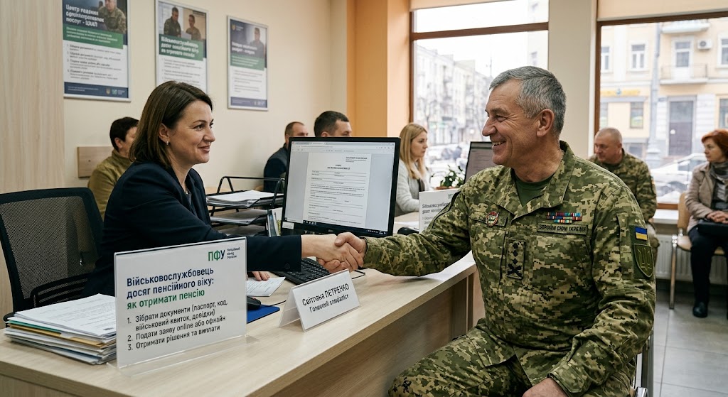 Військовослужбовець досяг пенсійного віку: як оформити пенсію