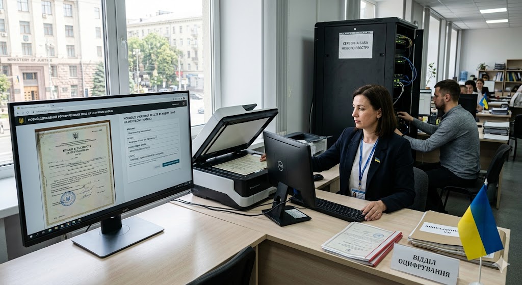 Оцифрування права власності на нерухомість у новому реєстрі